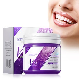 Zahnaufhellung Pulver, Zahnrestauration Pulver, Teeth Whitening Powder, Zahnpulver für Weiße Zähne, Erfrischt den Atemb, Natürlich Weiße Zähne, zur Zahnaufhellung & Zahnreinigung, 50g (Lila）