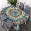 Walmsco Tablecloth Bohemian Blue Pattern Decor For Dining Room Kitchen