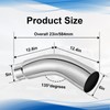 Floshine Diesel Exhaust Elbow Tip, Side Exit Exhaust Tip, chromed