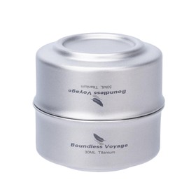 Boundless Voyage Titanium Teacup Double-Layer Tea Maker Outdoor Teapot Camping Mug Set Leightweight Drinking Cup for Backpacking Picnic Travel (Ti3148D-3cups)