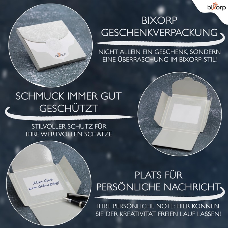 Bixorp Birthstone Necklace with Cubic Zirconia Pendant - Stainless Steel