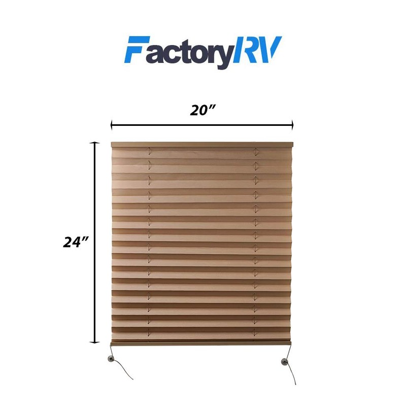 Camper Comfort Cappuccino RV Pleated Shades | Camper Blinds |