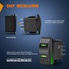 Nilight Waterproof Rocker Switch Toggle ON Off ON DPDT 7Pin