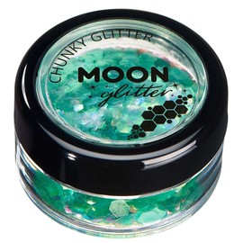 Moon Glitter Iridescent Piece Glitter – 100% Cosmetic Glitter for Face, Body, Nails, Hair and Lips – 3 g