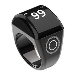 Yuentoen Smart Tasbih Ring, Muslim Digital Ring with 0.49in Display,Tasbih Tally Clicker Finger Counter, Prayer Time Vibration Remind, Counter Prayer Reminder (22mm)