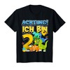 Children's 2nd Birthday I Am 2 Years Boy Dinosaur T-Shirt,