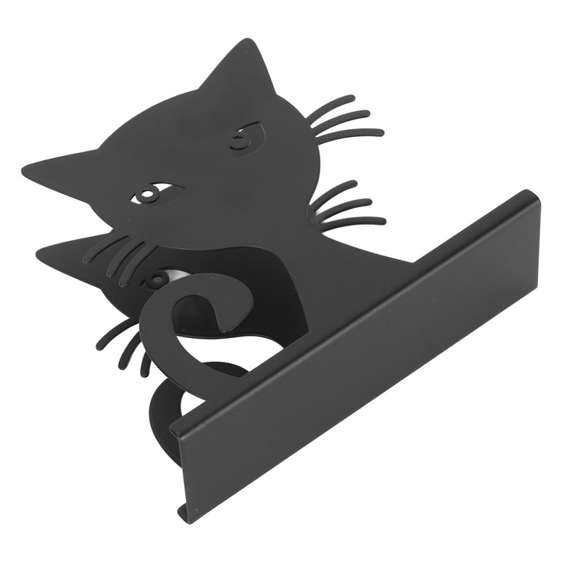 2pcs Metal Napkin Holder Innovative Hollow Out Cat Shape Paper