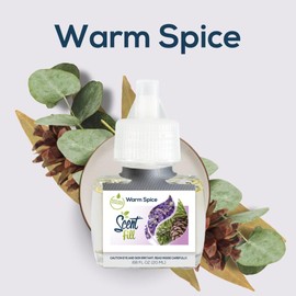 Scent Fill Warm Spice Plug in Air Freshener, 4 Scented Oil Refills