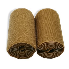 Coyote Brown Hook and Loop Tape 4 inch Sew On Tape Non-Adhesive Hook and Loop Brown Tape 1 Yard Length Fastener Tape Nylon Hook Loop Fabric Tape for Military Gear Uniform Clothes Bags Shoes DIY Crafts