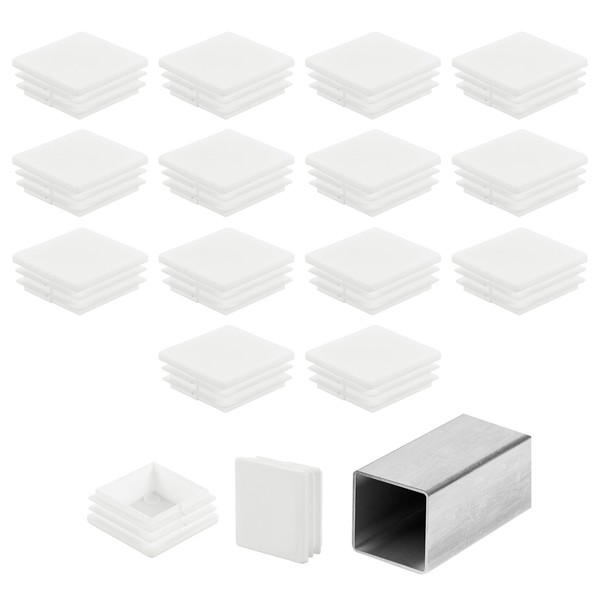 uxcell 1 3/4" (45mm) Square Tube End Cap, 16 Plastic