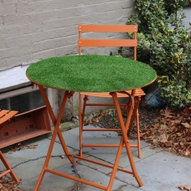 Kichvoe Green Artificial Grass Round Indoor Carpet and Runner Manhole Cover for Outdoor Decks Patios Motorhomes Animal Centres Gyms Sports Areas Pool Areas Landscaping 80 cm