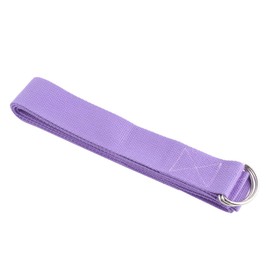 Parliky Portable Long Yoga Exercise Stretching Strap Belt Purple Yoga Strap for Safe Stretching Flexibility and Enhanced Range of Motion