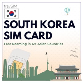 travSIM South Korea SIM Card | 6GB Mobile Data | Free Roaming in Japan, China & 12+ Countries in Asia | The Plan on This Korean SIM Card is Valid for 10 Days.