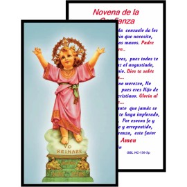 El Divino Niño Jesús Rosario con Cuentas de Cuarzo de Fuego 10mm Crucifijo