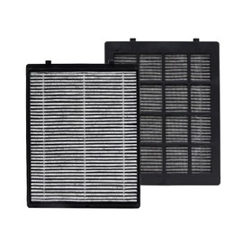 PUREBURG Replacement Filter Compatible with LUFTRUM C401 Car Air Purifier,2-Pack H13 True HEPA 3-Stage Filtration Activated Carbon 2-in-1