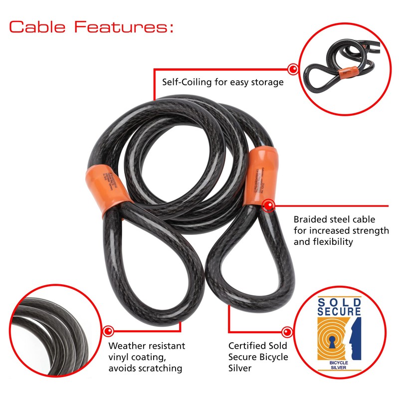 Burg Wachter 122C Double Loop Vinyl Coated Multi-Stranded Braided Steel