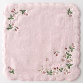 Wedgwood 138857-8501-01 Towel Handkerchief, Pink, Wild Strawberry, 100% Cotton, Women's 11.0 inches (28 cm), Pink