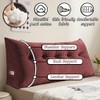 Velvet Triangular Headboard Wedge Pillow,Removable Cover Headboard Pillow Daybed Bunk