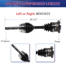 Maxfavor CV Axle Front for Nissan D21 1986-1993 Nissan Pathfinder 1987-1989 Base E SE XE CV Axle Shaft Assembly - 2.4L 3.0L L4 4WD, Driver Passenger Side