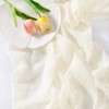 Socomi Cheesecloth Table Runner Ivory White Spring Easter Gauze 120