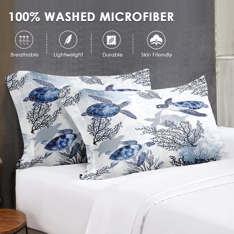 WeCozy 5 Pcs Twin Size Comforter Set with Pillowcase &