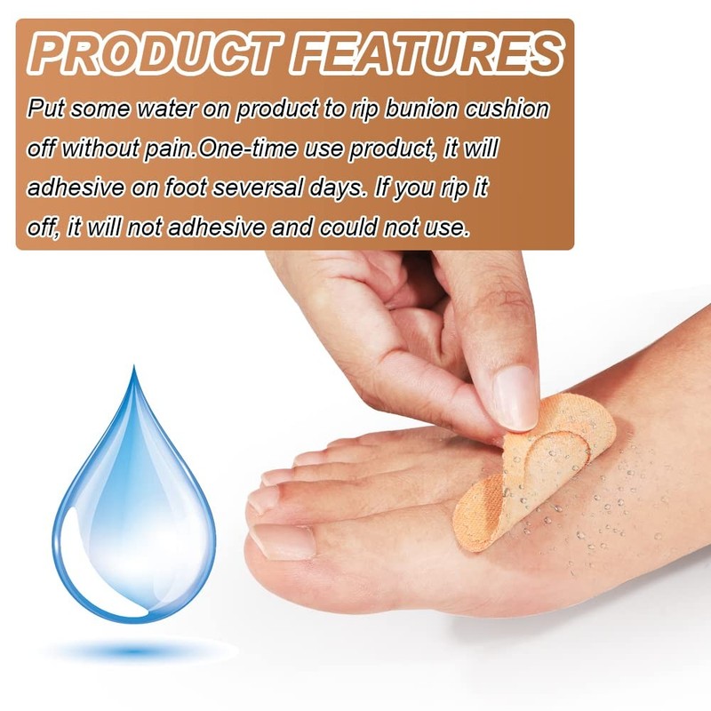 Povihome 48 Count Bunion Cushion Pads, Bunion Foot Protectors for