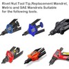 TOCHOVK 2PCS Replacement Mandrel for Hand Nut Rivet Tool Accessories,（M3）