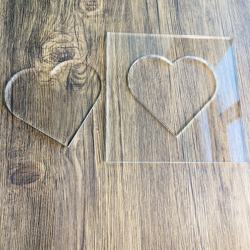 Heart Template, Clear Acrylic Template, Woodworking Router Template