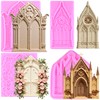 ZiXiang Gothic Window Door Silicone Molds Castle Door Fondant Mold