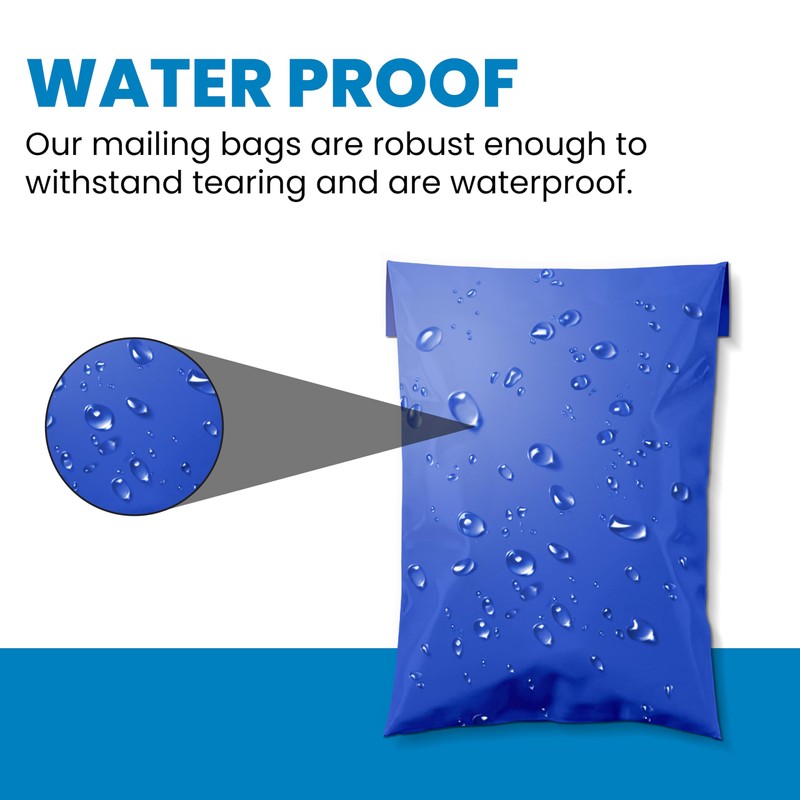 UK SUPPLIES LIMITED Pack of 50 Blue Colored Mailing Bags
