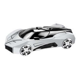 Tgoon Car Model Phone Holder, Cool Sporty Shape Slip Phone Stand with 360° Rotatable Center Console Phone Bracket for Office Home (Silver)