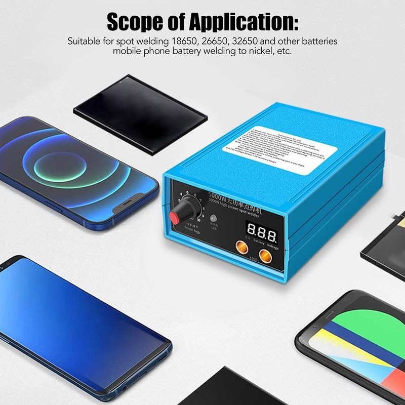 Spot Welder 5000W Handheld Copper Needle Digital Tube Display Battery