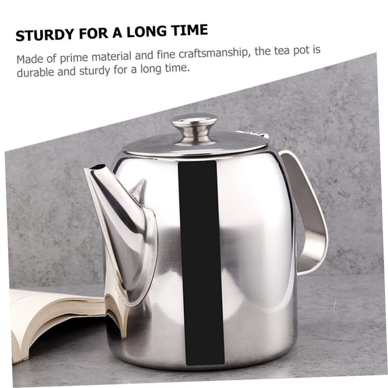 ABOOFAN Stainless Steel Teapot with Modern Design Kettle for Loose