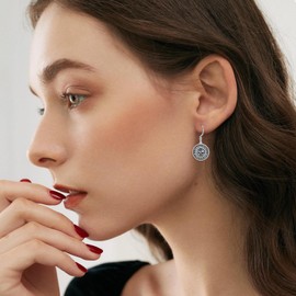 PROESS Memento Mori Earrings 925 Sterling Silver Skull Dangle Earrings Memento Mori Jewelry Gifts for Women Men for Christmas