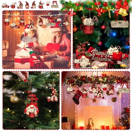 Tree Decorations Christmas Wood, Pack of 24 Tree Decorations Wooden Pendants Christmas, Christmas Tree Pendants, Wooden Tree Decoration, Christmas Decoration Wood