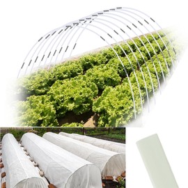 Greenhouse Hoops 60pcs, Sunwuk Garden Hoops for 1-3.5ft Wide Raised Bed, 15 Sets of 5.6ft Long Super Bendable Fiberglass Support Hoops Frame, Mini Greenhouse Flat for Row Cover (S Size)
