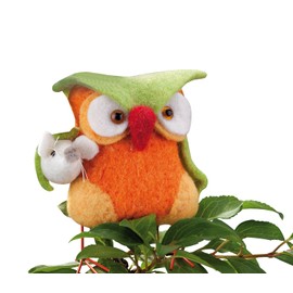 Glorex 6 2905 915 - Kreatives Filz Bastelset Eule, Filzset mit Trockenfilzwolle, fertige Figur ist ca. 11 x 13 cm groß