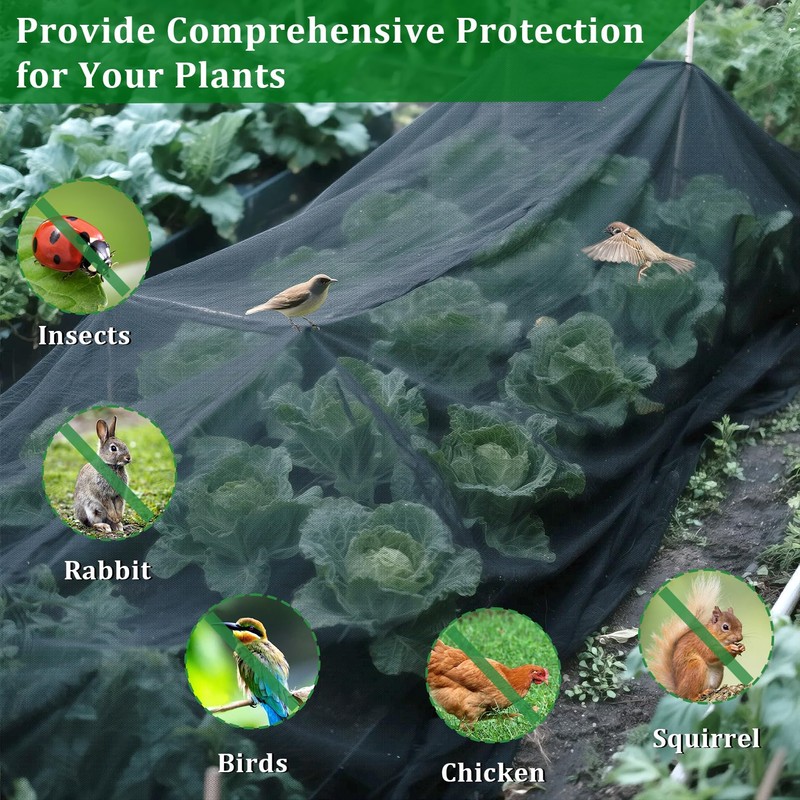 2PCS Mosquito Netting for Patio,10 x 16.5 Ft Garden Mesh