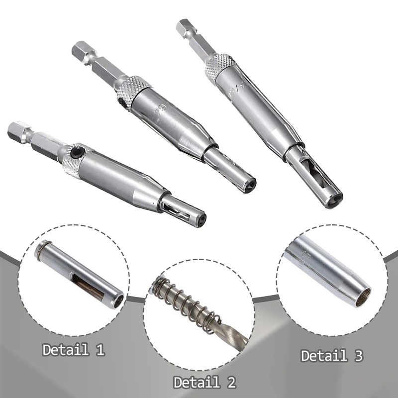 Vierone 4Pcs Self-Centering Drill Bit Set for Wood - 140mm,