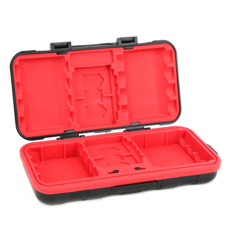 Drop Resistant Waterproof Camera Battery Memory Card Storage Box for