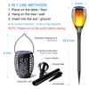 LazyBuddy 4 Pack Solar Tiki Torch Lights Outdoor Waterproof -