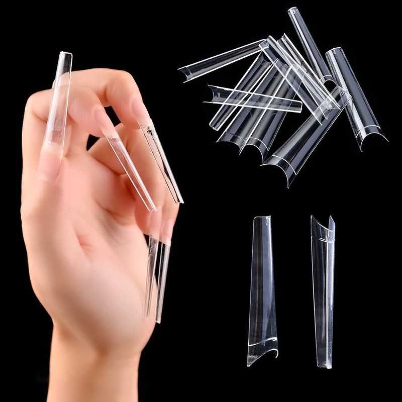 MEILINDS Long Fold Seamless XXL Max Nail French Nail Tips