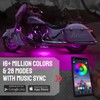 8pcs Motorcycle Underglow LED Strip Light Kit Waterproof RGB Neon