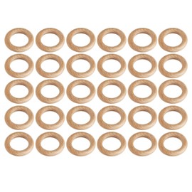 30Pcs Wooden Ring Beech Wood Craft Wood Ring Accessory Set Kit for DIY Home Decoration 7cm / 2.76in