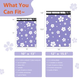 Vapulcio Poly Mailers 10x13 Inch 25 Pcs - Cherry printed Shipping Bags, 2.4mil Thickness, Waterproof and Tear Resistant Mailing Envelopes, Self-Sealing Packaging Bags for Small Business