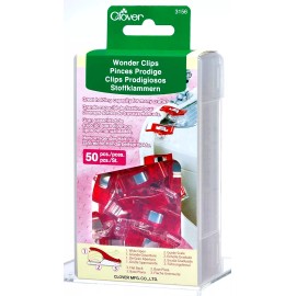 Clover Wonder Clips 50 pieces Red #3156