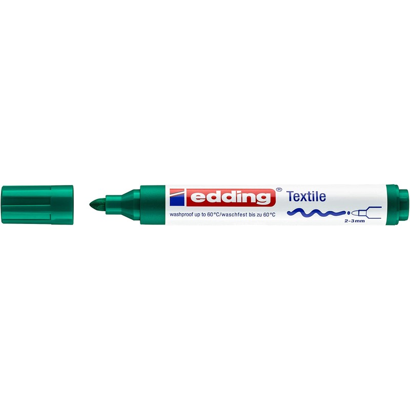 edding 4500 Textile Marker Set, 5-Colors, Basic, 2-3mm (4-4500-5S)