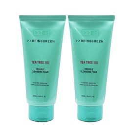 Bring Green Tea Tree Cica Trouble Cleansing Foam 300ml+300ml / 브링그린 티트리 시카트러블 클렌징폼 300ml+300ml