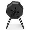 42-Gallon Dual Chamber Outdoor Compost Tumbler Black Rotating Batch Composter