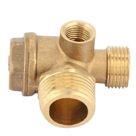 3-Port Brass Air Compressor Check Valve Connection Tool Check Valve with Male Thread